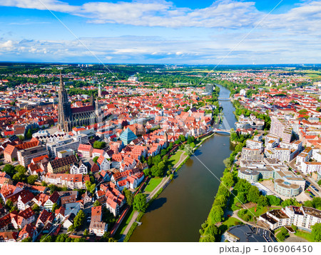 Ulm Minster aerial panoramic view, Germany Ulm Minster aerial panoramic view, Germany 106906450