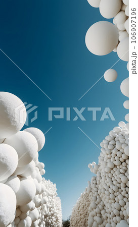 many soft white balls on blue sky background, minimalistic wallpaper, neural network generated picture many soft white balls on blue sky background, minimalistic wallpaper, neural network generated picture 106907196