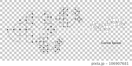 geometry abstract white black science background transparent 106907681