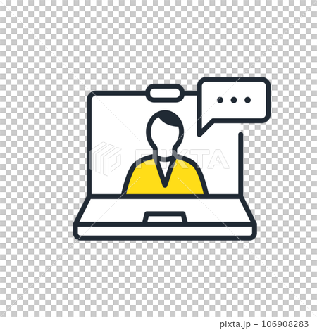 Online consultation simple vector icon illustration material 106908283