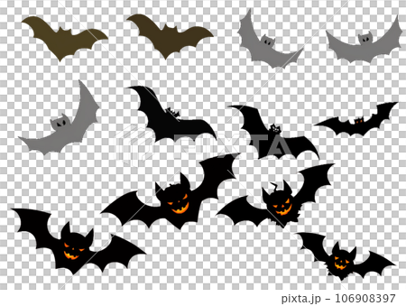 Halloween material bat MixVol.01 [Canva/AI illustration] 106908397