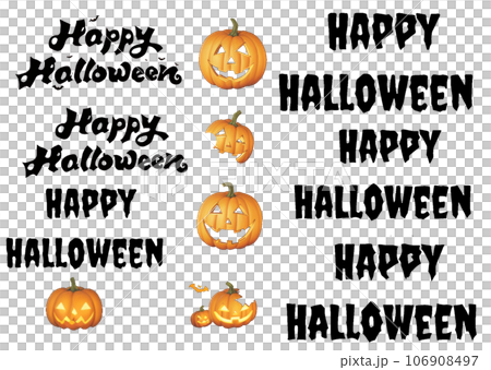 萬聖節素材萬聖節標誌MixVol.02【Canva/AI插畫】 106908497