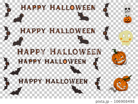 Halloween material Halloween logo MixVol.03 [Canva/AI illustration] 106908498