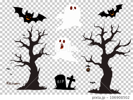 ハロウィン素材ツリーMixVol.01[Canva・AIイラスト] 106908502