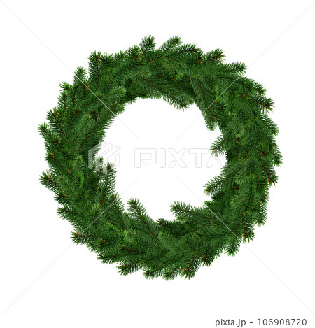クリスマスリース イラスト リアル 106908720