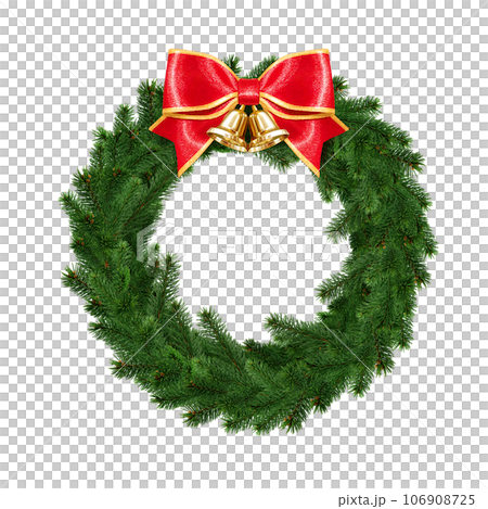 Christmas wreath illustration real 106908725