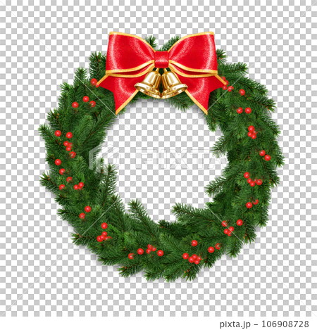 聖誕花環圖真實 106908728