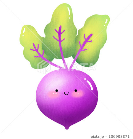 radish cute cartoon illustration 106908871