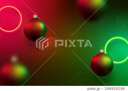 Neon bright Christmas background. 106910286