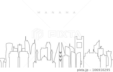 Outline Manama skyline. Outline Manama skyline. 106910295