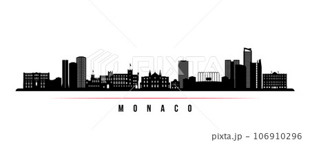 Monaco skyline horizontal banner. Monaco skyline horizontal banner. 106910296