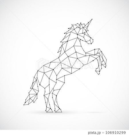 Geometric Unicorn silhouette. 106910299