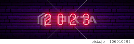 2023 Happy New Year long horizontal banner. 2023 Happy New Year long horizontal banner. 106910393