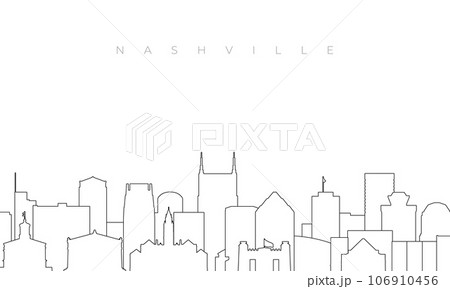 Outline Nashville skyline. 106910456