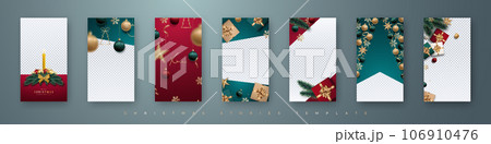 7 Editable Christmas and New Year set stories template 7 Editable Christmas and New Year set stories template 106910476