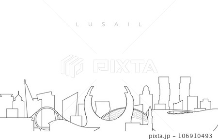 Outline Lusail skyline. Outline Lusail skyline. 106910493