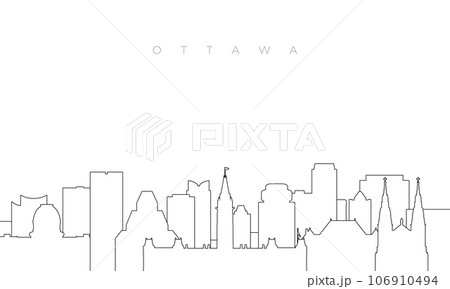 Outline Ottawa skyline. Outline Ottawa skyline. 106910494