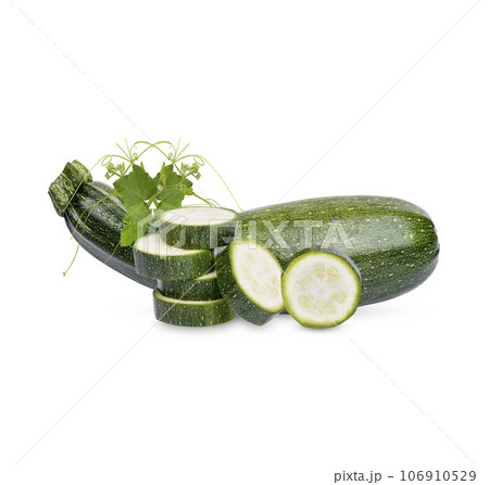 Fresh zucchini isolated on white background Fresh zucchini isolated on white background 106910529