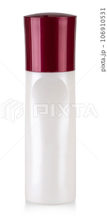 bottle with body cream isolated on white background bottle with body cream isolated on white background 106910531