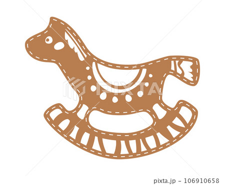 Gingerbread Rocking Horse Vector Illustration Gingerbread Rocking Horse Vector Illustration 106910658
