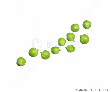 Green peas bean on white 106910874