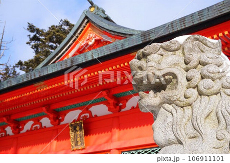赤城神社 拝殿 狛犬 群馬県 赤城山 大洞赤城神社 冬 赤城神社 拝殿 狛犬 群馬県 赤城山 大洞赤城神社 冬 106911101