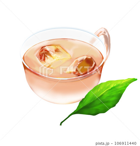 アイスカフェオレと葉 106911440