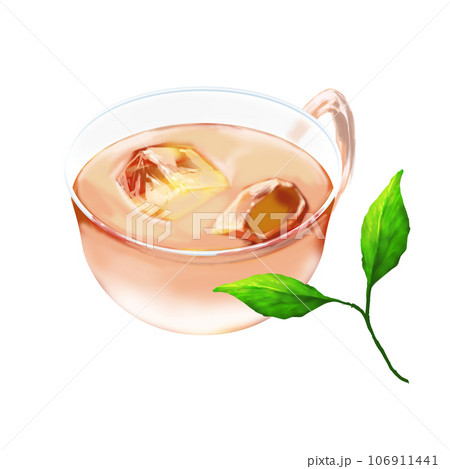 アイスカフェオレと葉 106911441