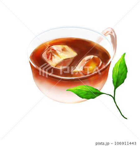 アイスカフェオレと葉 106911443