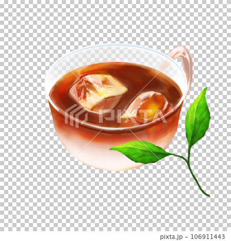 アイスカフェオレと葉 106911443