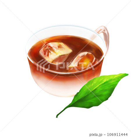 アイスカフェオレと葉 106911444