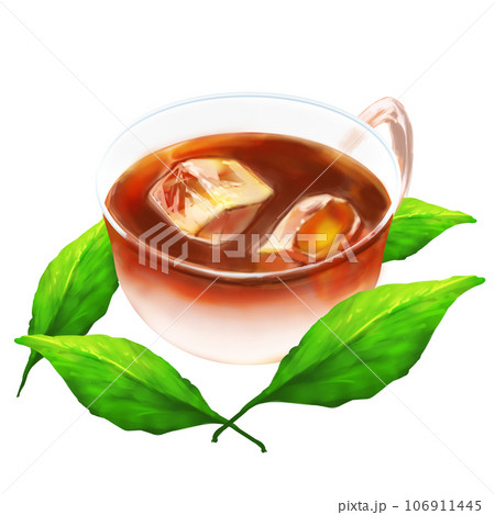 アイスカフェオレと葉 106911445