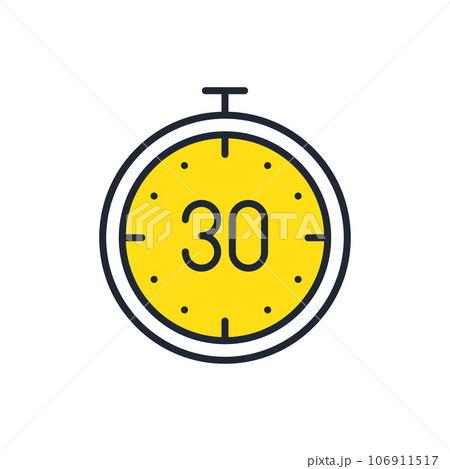 30秒・30分のシンプルなベクターアイコンイラスト素材 106911517