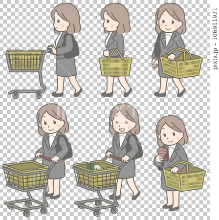 Young woman shopping (suit) Young woman shopping (suit) 106911971