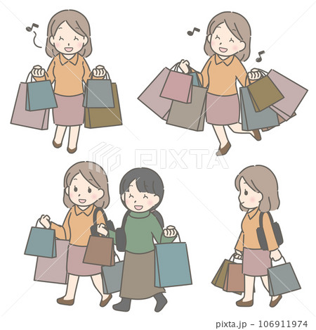 買い物をする若い女性(私服) 買い物をする若い女性(私服) 106911974