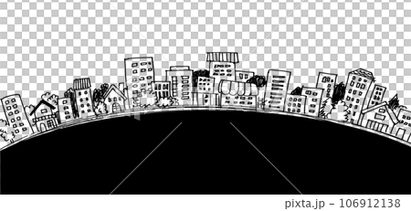 街並みのスケッチ　シンプルイラスト 106912138