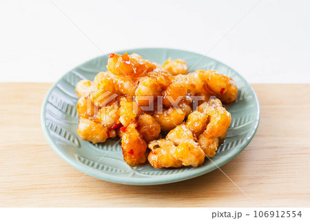 甘辛しょうゆに絡めた大豆の唐揚げ 106912554