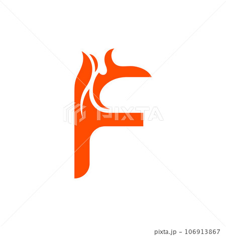 Letter f fire burn creative logo design Letter f fire burn creative logo design 106913867