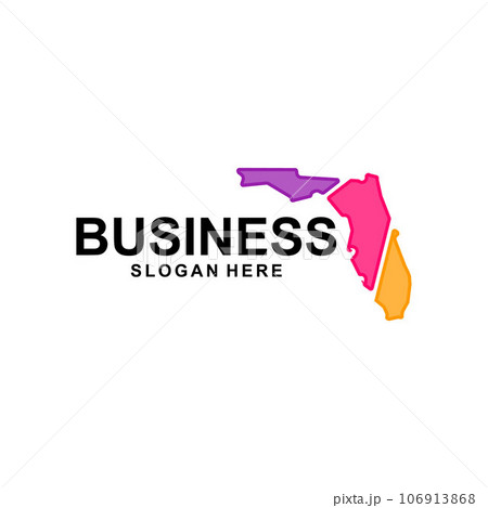 Map of florida colorful illustration design Map of florida colorful illustration design 106913868