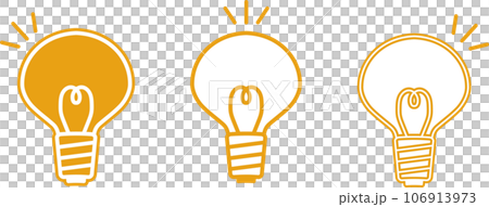 Light bulb icon 3 types set_01_orange 106913973