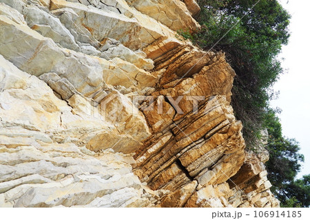 Flysch is a series of marine sedimentary rocks that are predominantly clastic in origin and are characterized by the alternation of several lithological layers. Balkans Montenegro Herceg Novi Meljine 106914185