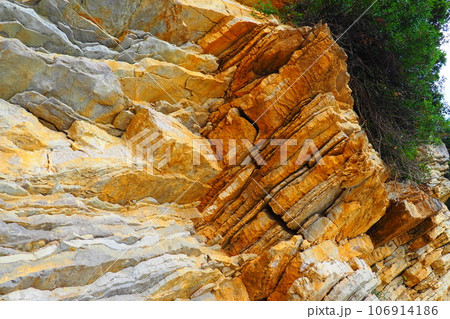 Flysch is a series of marine sedimentary rocks that are predominantly clastic in origin and are characterized by the alternation of several lithological layers. Balkans Montenegro Herceg Novi Meljine 106914186