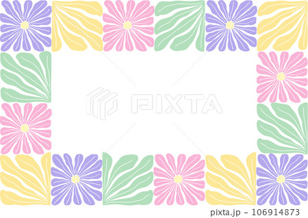 Color floral frame Color floral frame 106914873