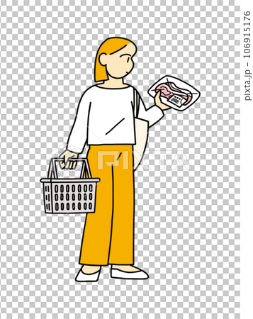 Women shopping at supermarkets 106915176