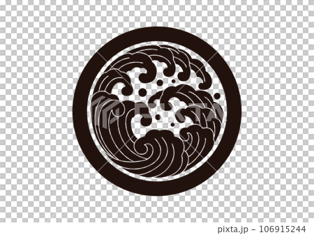 丸に左波の丸. 丸に左波の丸. 106915244