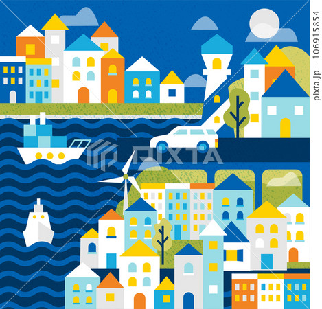 Night Marine City Landscape Night Marine City Landscape 106915854