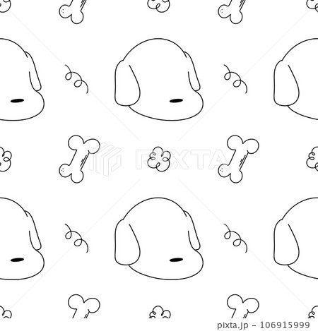 Cute Cartoon dog Icons, Seamless Pattern And Background  for baby shower ,nursery ,wallpaper ,book cover,  fabric or other printable cover 106915999