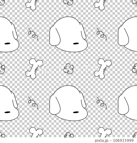 Cute Cartoon dog Icons, Seamless Pattern And Background  for baby shower ,nursery ,wallpaper ,book cover,  fabric or other printable cover 106915999