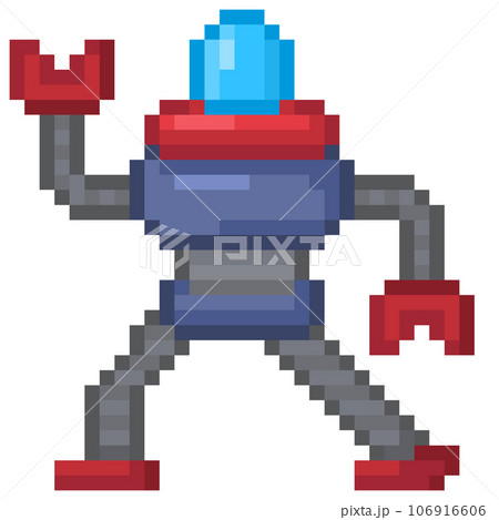レトロなロボットのピクセルイラストレーション 106916606