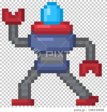 レトロなロボットのピクセルイラストレーション 106916606